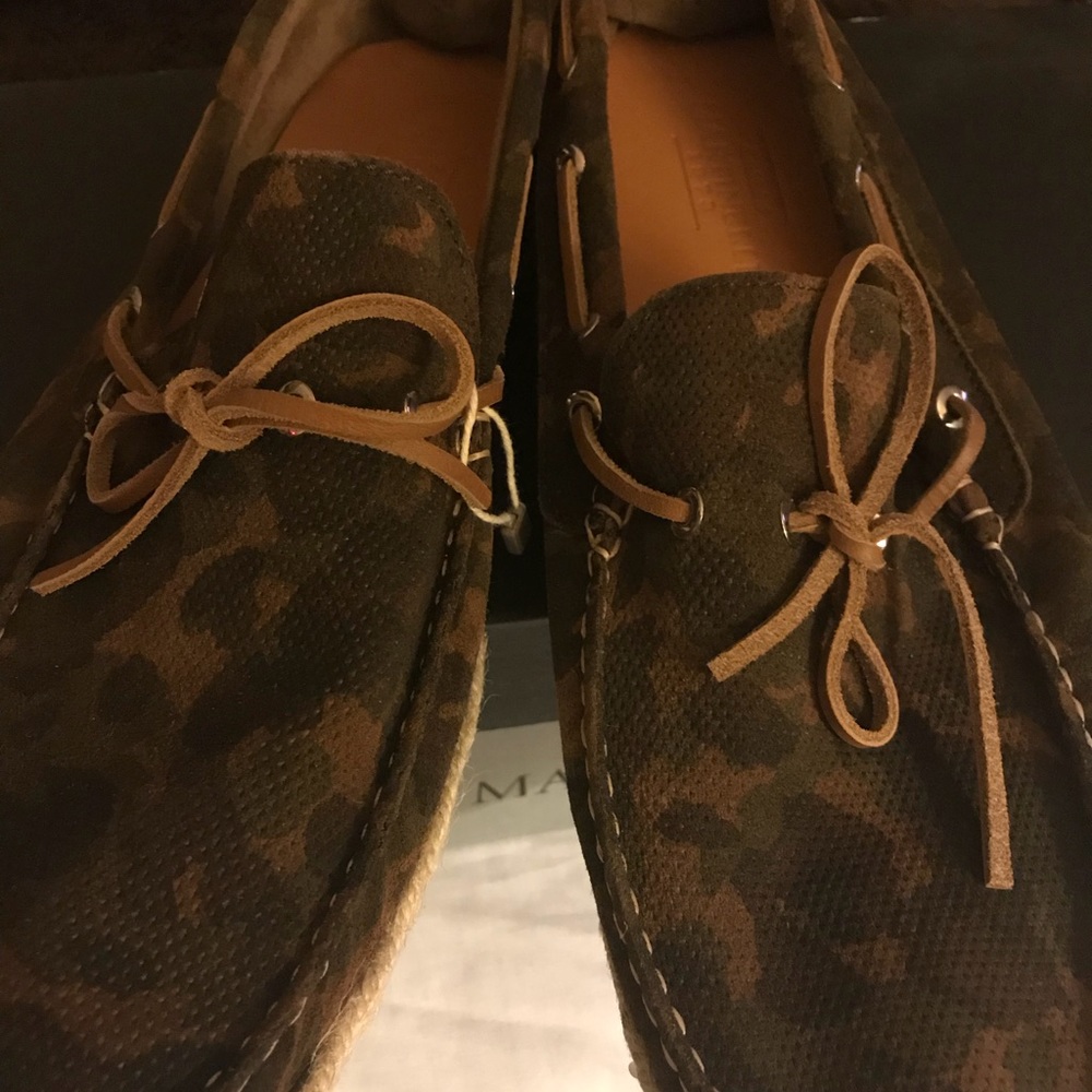 - Suede Camo Men’s Moccasin New in Box Size 12